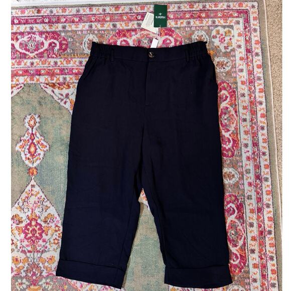 Halara Black High Waisted Capri Linen-Feel Pants - Picture 5 of 5